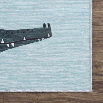 Petey Blue Animal Print Washable Kids Rug - Clearance Rugs TriadCommerceInc