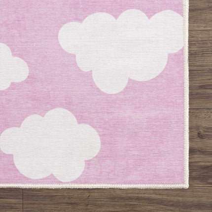 Nizar Pink Cloud Washable Kids Rug - Clearance Rugs TriadCommerceInc