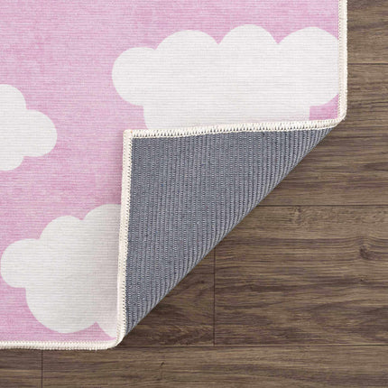 Nizar Pink Cloud Washable Kids Rug - Clearance Rugs TriadCommerceInc
