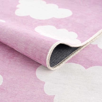 Nizar Pink Cloud Washable Kids Rug - Clearance Rugs TriadCommerceInc