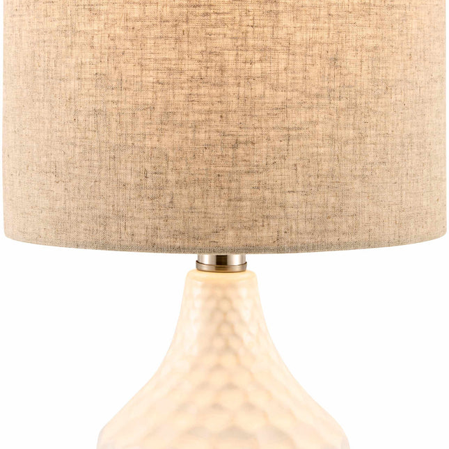 Gulmarrad Textured Ivory Ceramic Table Lamp Table Lamps TriadCommerceInc
