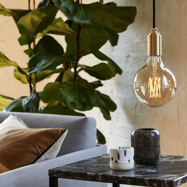 Gaia Plug-In Pendant Light in Brass Home Decor > Lighting > Ceiling Lights > Pendant Lights TriadCommerceInc