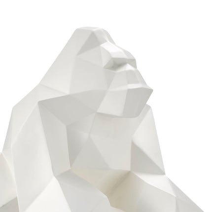Geometric Ape Sculpture // Matte White Sculpture TriadCommerceInc   