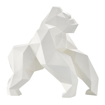 Geometric Ape Sculpture // Matte White Sculpture TriadCommerceInc   