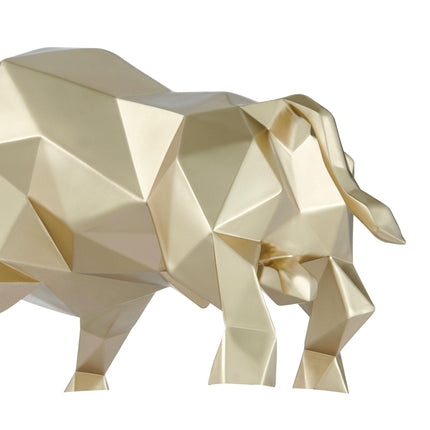 Geometric Bull Sculpture // Champagne Gold Sculpture TriadCommerceInc   