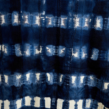 Adire Tye-Dye Lightweight Wool Throw Blanket Throws & Blankets TriadCommerceInc Indigo