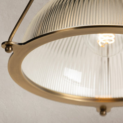 Oakville Semi Flush Ceiling Light in Patina Brass, Large Home Decor > Lighting > Ceiling Lights > Flush Mount Ceiling Lights TriadCommerceInc