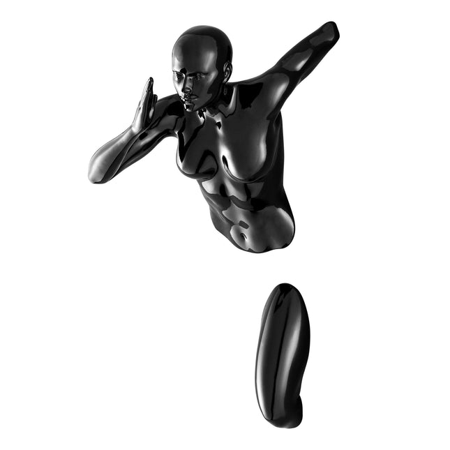 Black Wall Runner 13" Woman Sculpture Sculpture TriadCommerceInc   