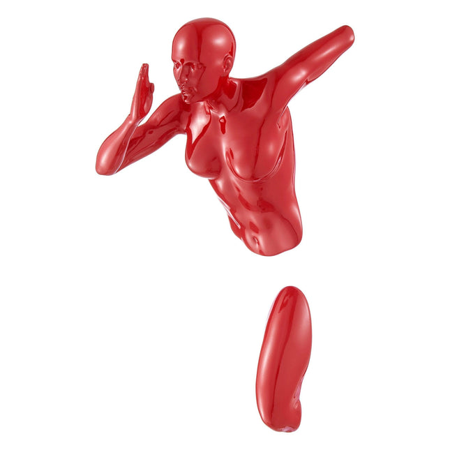 Red Wall Runner 13" Woman Sculpture Sculpture TriadCommerceInc   