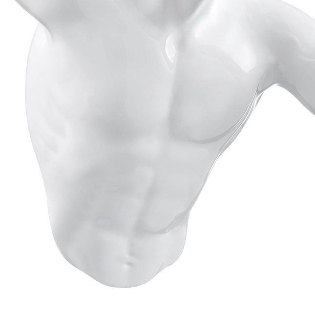 White Wall Runner 13" Man Sculpture Sculpture TriadCommerceInc   