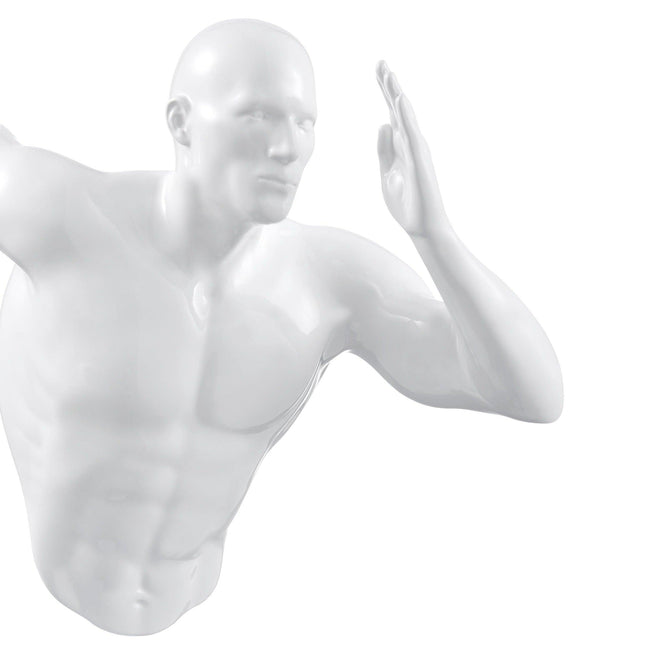 White Wall Runner 13" Man Sculpture Sculpture TriadCommerceInc   
