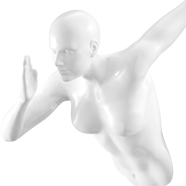 White Wall Runner 13" Woman Sculpture Sculpture TriadCommerceInc   