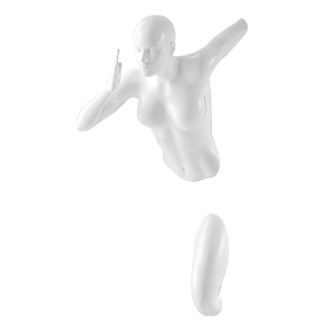 White Wall Runner 13" Woman Sculpture Sculpture TriadCommerceInc   