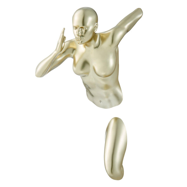 Gold Wall Runner 13" Woman Sculpture Sculpture TriadCommerceInc   