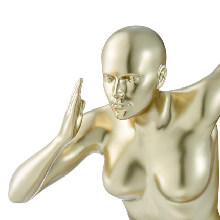 Gold Wall Runner 13" Woman Sculpture Sculpture TriadCommerceInc   