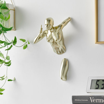 Gold Wall Runner 13" Woman Sculpture Sculpture TriadCommerceInc   