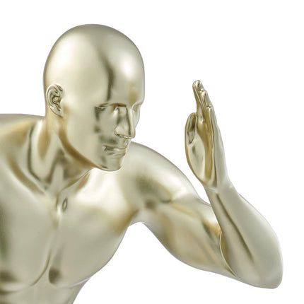 Gold Wall Runner 20" Man Sculpture Sculpture TriadCommerceInc   