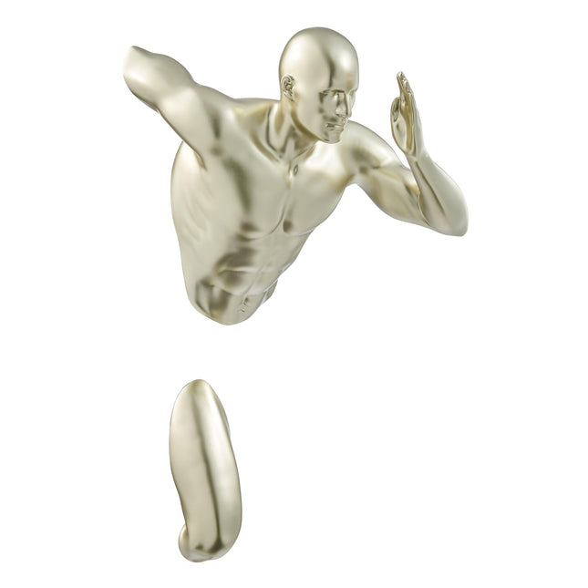 Gold Wall Runner 20" Man Sculpture Sculpture TriadCommerceInc   