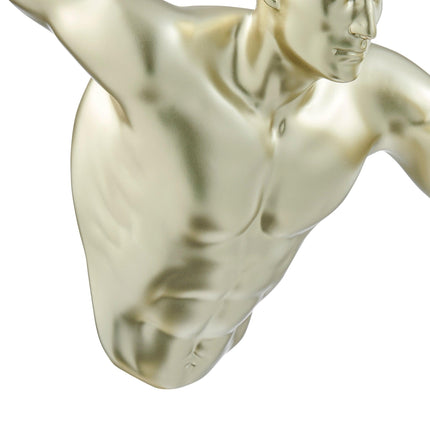 Gold Wall Runner 20" Man Sculpture Sculpture TriadCommerceInc   