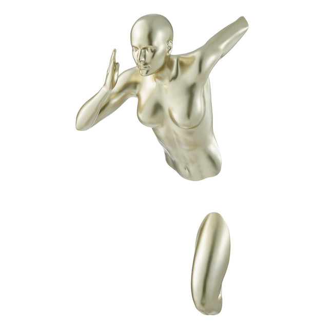 Gold Wall Runner 20" Woman Sculpture Sculpture TriadCommerceInc   