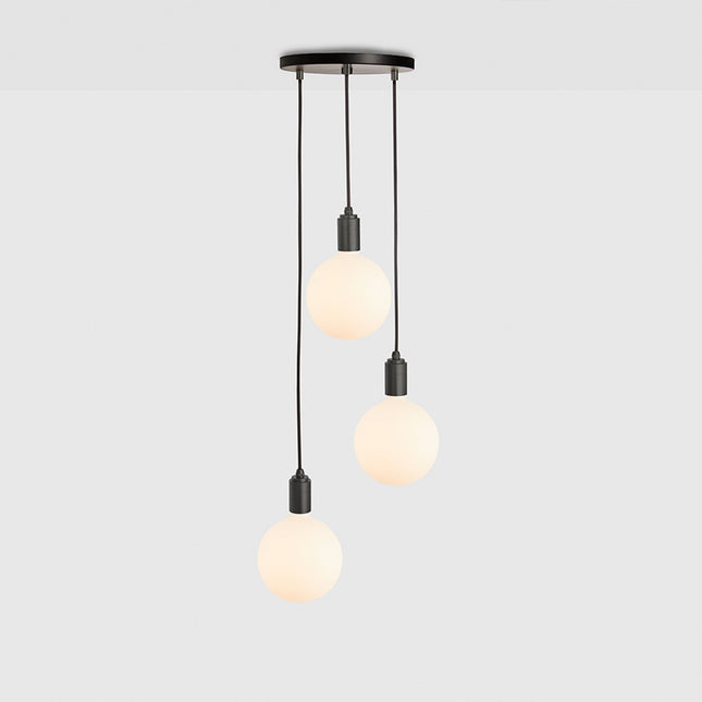 Triple Pendant in Graphite + Sphere IV Home Decor > Lighting > Ceiling Lights > Pendant Lights > Cluster Pendants TriadCommerceInc Graphite Black Canopy