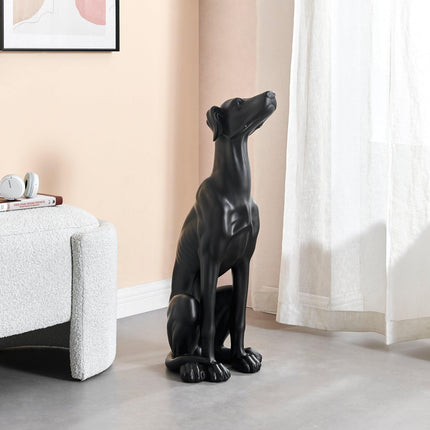 Greyhound Sculpture // Matte Black Sculpture TriadCommerceInc   