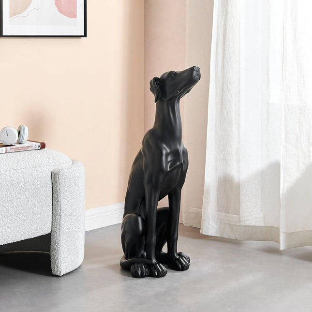 Greyhound Sculpture // Matte Black Sculpture TriadCommerceInc   
