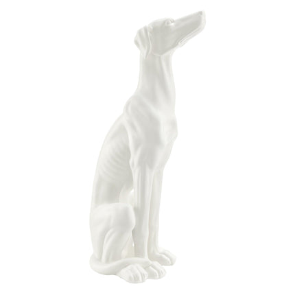 Greyhound Sculpture // Matte White Sculpture TriadCommerceInc   