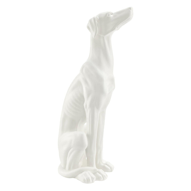 Greyhound Sculpture // Matte White Sculpture TriadCommerceInc   