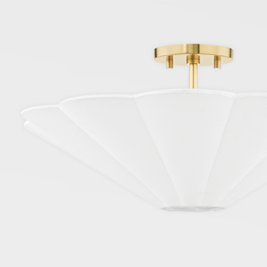 Jane Scalloped Semi Flush Light Home Decor > Lighting > Ceiling Lights > Flush Mount Ceiling Lights TriadCommerceInc
