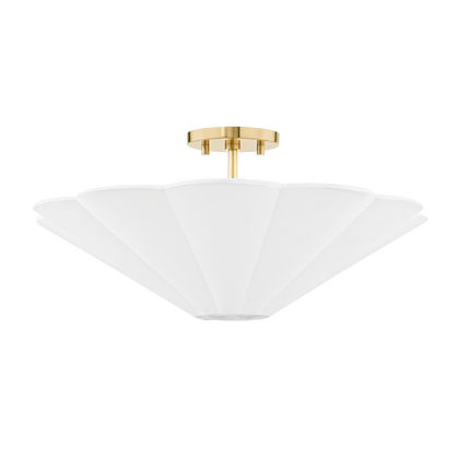 Jane Scalloped Semi Flush Light Home Decor > Lighting > Ceiling Lights > Flush Mount Ceiling Lights TriadCommerceInc