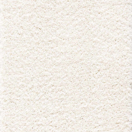 Faina Solid Cream Shag Rug Washable Rugs TriadCommerceInc