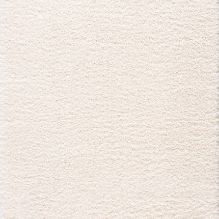 Faina Solid Cream Shag Rug Washable Rugs TriadCommerceInc