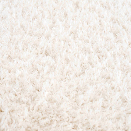 Faina Solid Cream Shag Rug Washable Rugs TriadCommerceInc
