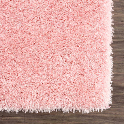 Faina Solid Pink Shag Rug Washable Rugs TriadCommerceInc