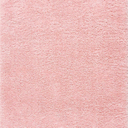 Faina Solid Pink Shag Rug Washable Rugs TriadCommerceInc