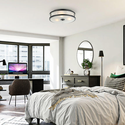Modern 16 Inch 3-Light Black Flush Mount Ceiling Light Home Decor > Lighting > Ceiling Lights TriadCommerceInc