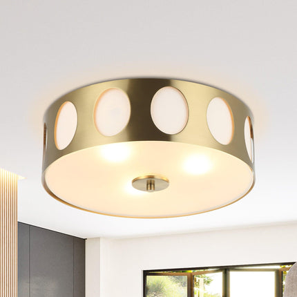 14 Inch Modern 3-Light Golden Flush Mount Ceiling Light Home Decor > Lighting > Ceiling Lights TriadCommerceInc