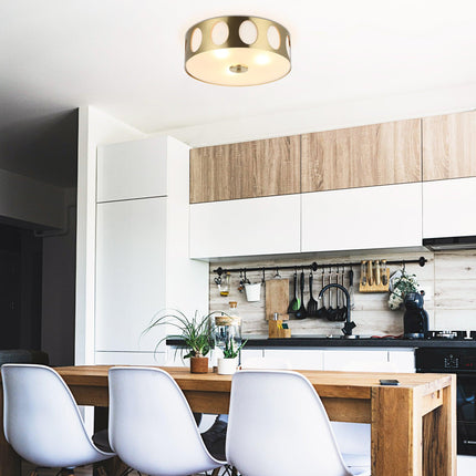 14 Inch Modern 3-Light Golden Flush Mount Ceiling Light Home Decor > Lighting > Ceiling Lights TriadCommerceInc