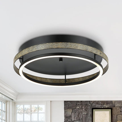 18 Inch Round Farmhouse LED Flush Mount Ceiling Light Home Decor > Lighting > Ceiling Lights TriadCommerceInc