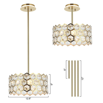 13 Inch Modern Golden 3-Light Pendant Lighting Home Decor > Lighting > Ceiling Lights > Pendant Lights TriadCommerceInc