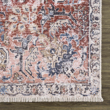 Burgundy Holi-2303 Washable Area Rug Rugs TriadCommerceInc