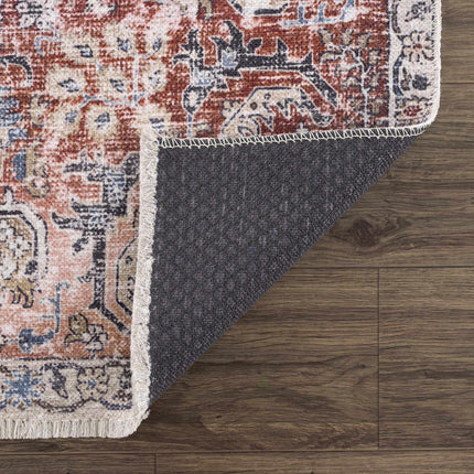 Burgundy Holi-2303 Washable Area Rug Rugs TriadCommerceInc