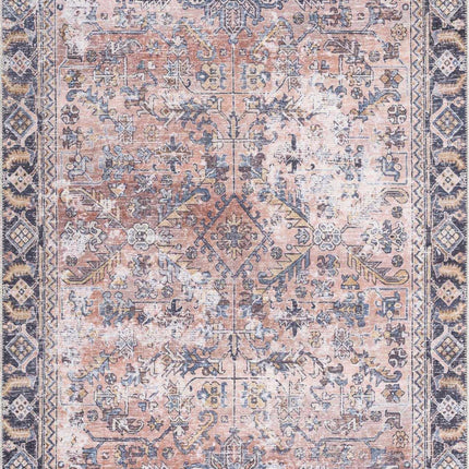 Peach Holi-2305 Washable Area Rug Rugs TriadCommerceInc