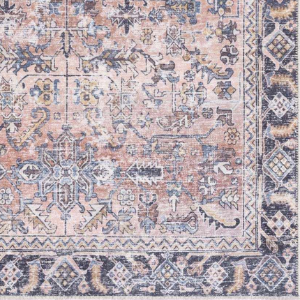 Peach Holi-2305 Washable Area Rug Rugs TriadCommerceInc 2'7"x10' Runner