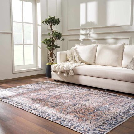Peach Holi-2305 Washable Area Rug Rugs TriadCommerceInc