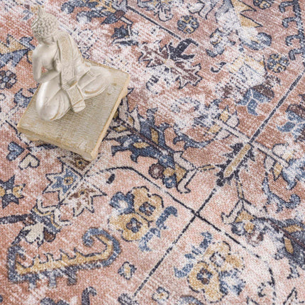 Peach Holi-2305 Washable Area Rug Rugs TriadCommerceInc