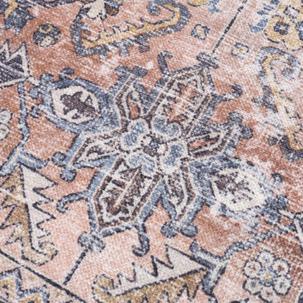 Peach Holi-2305 Washable Area Rug Rugs TriadCommerceInc