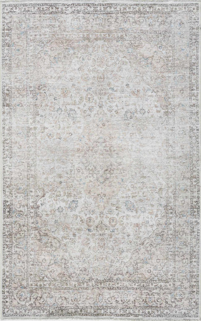 Cream Holi-2301 Washable Area Rug Rugs TriadCommerceInc
