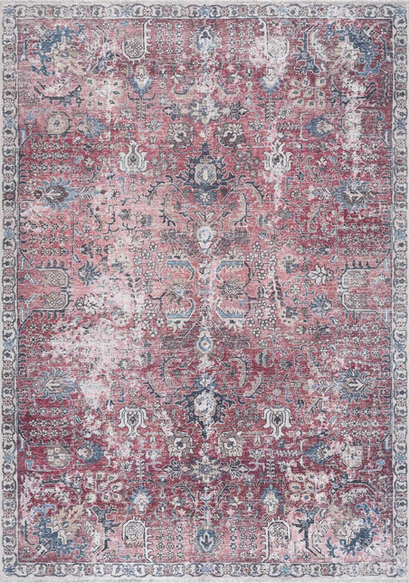Burgundy Holi-2303 Washable Area Rug Rugs TriadCommerceInc